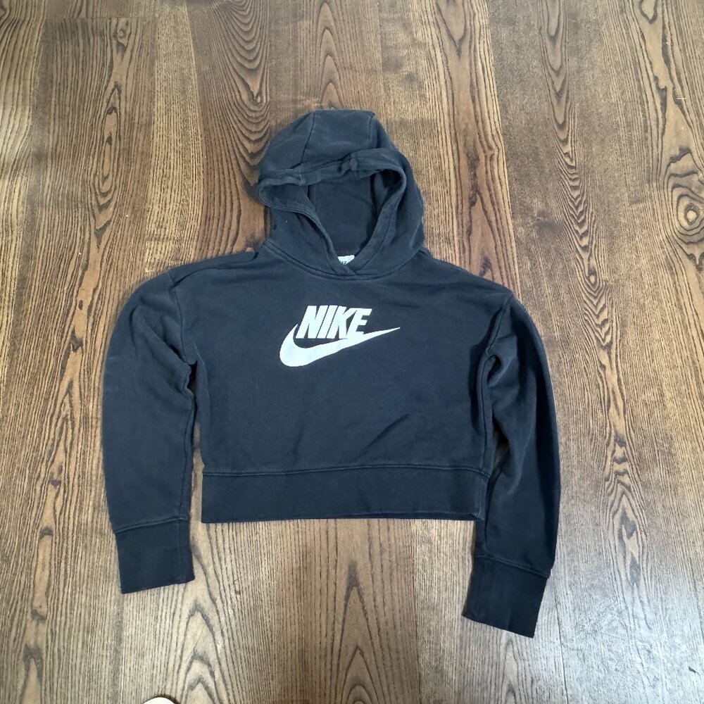 Nike Black Pullover Hoodie with White Logo